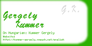 gergely kummer business card